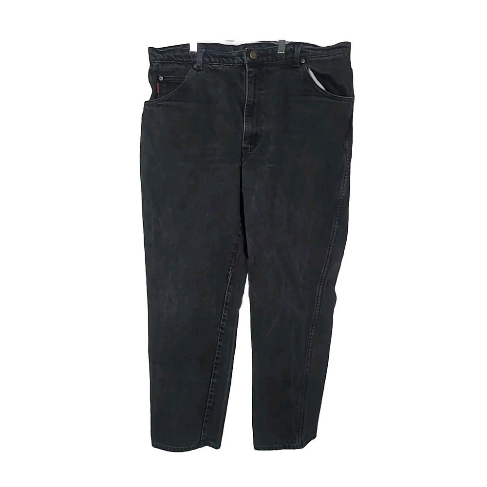 Vintage Y2K 90s Bugle‎ Boy Black Denim Dark Wash Dad Jeans Men's Size 38x32